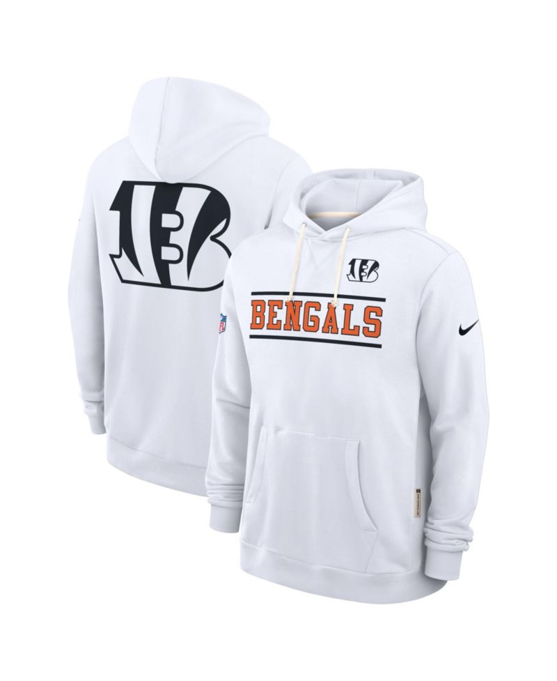 Men's White Cincinnati Bengals Standard Issue Replay Officials Alternate Dri-FIT Hoodie
