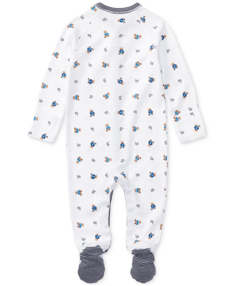 Baby Boys Bear Cotton Footed Coverall