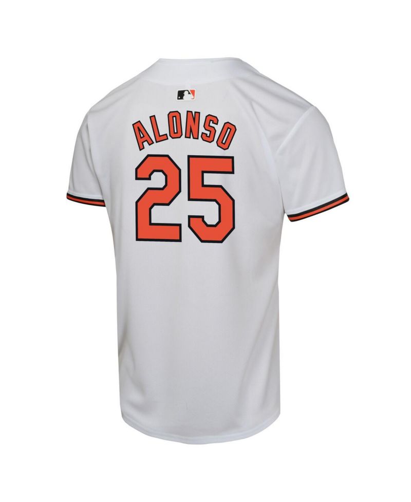 Big Boys and Girls Pete Alonso White Baltimore Orioles Game Player Jersey