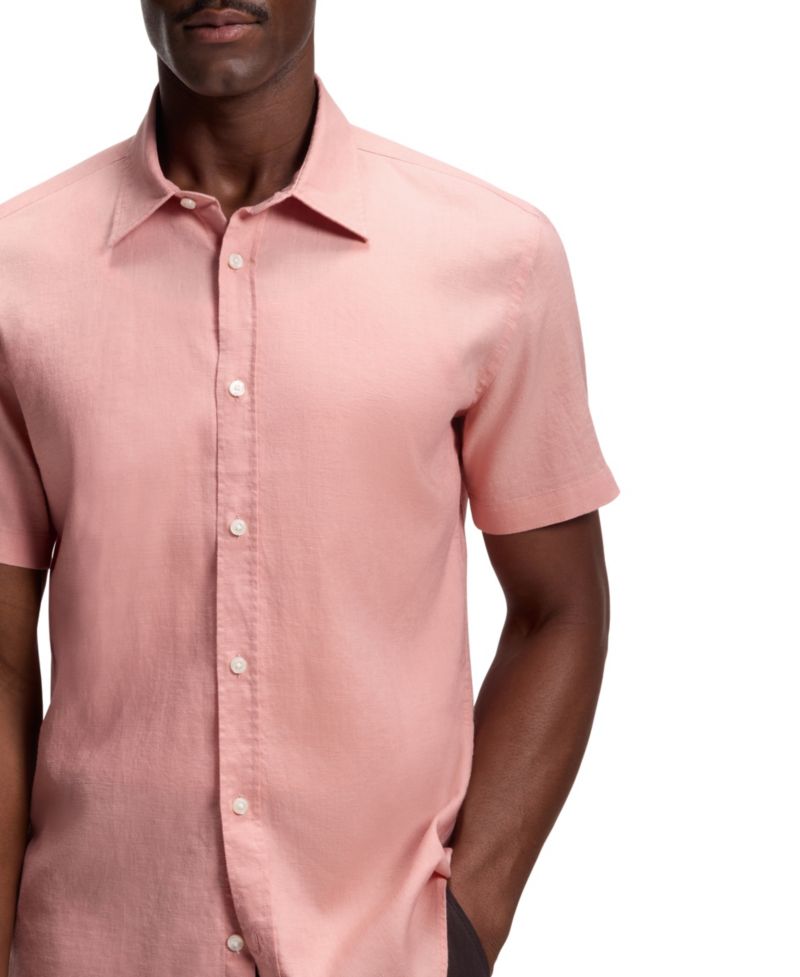 BOSS by Men's Stretch Linen Slim-Fit Shirt