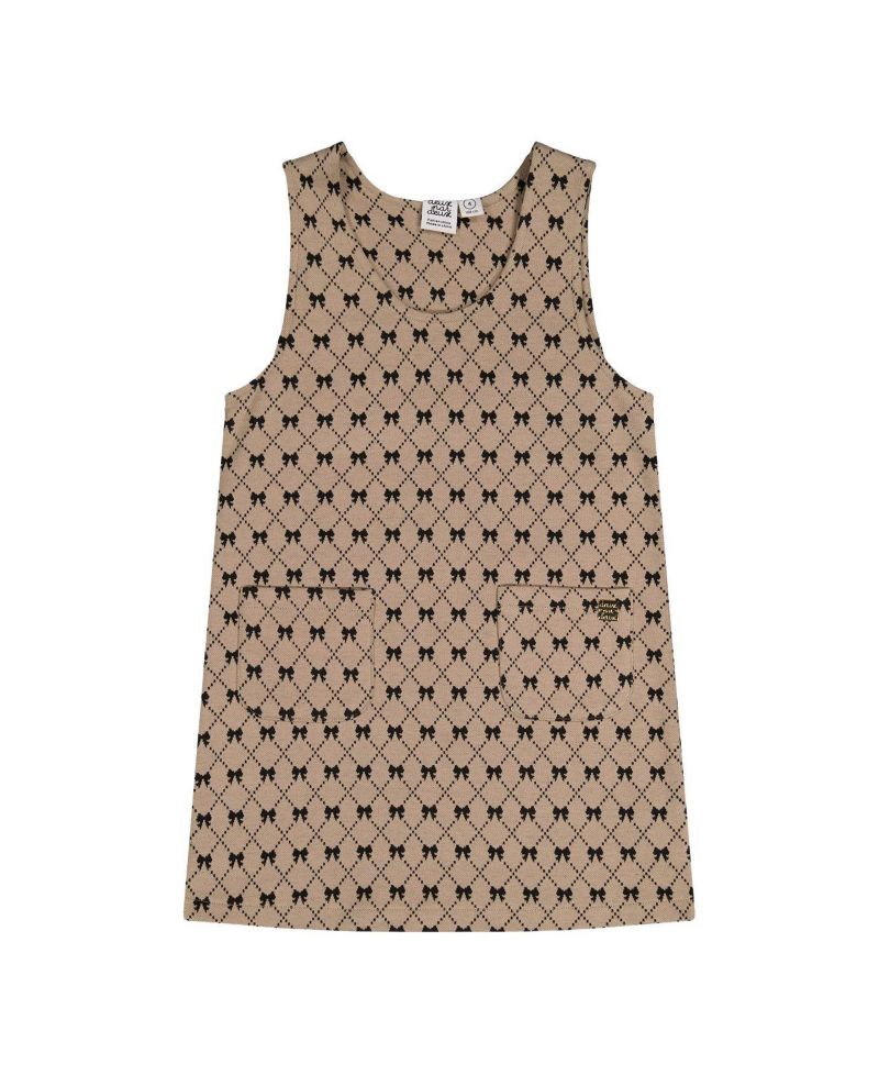 Big Girls (6-14) Jumper Bow Tie Print