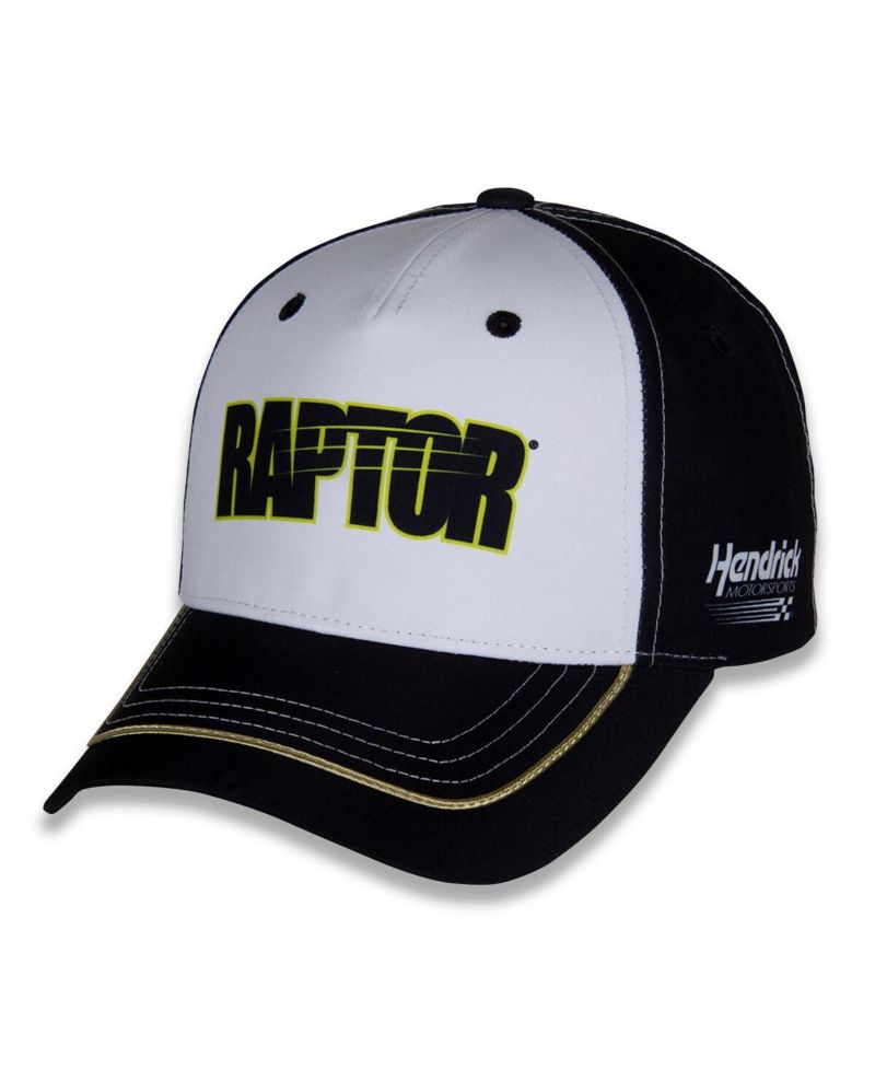 Men's White/Black William Byron Raptor Uniform Adjustable Hat