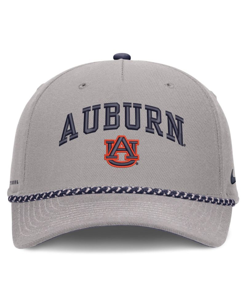 Men's and Women's Gray Auburn Tigers Primetime Rise Rope Adjustable Hat