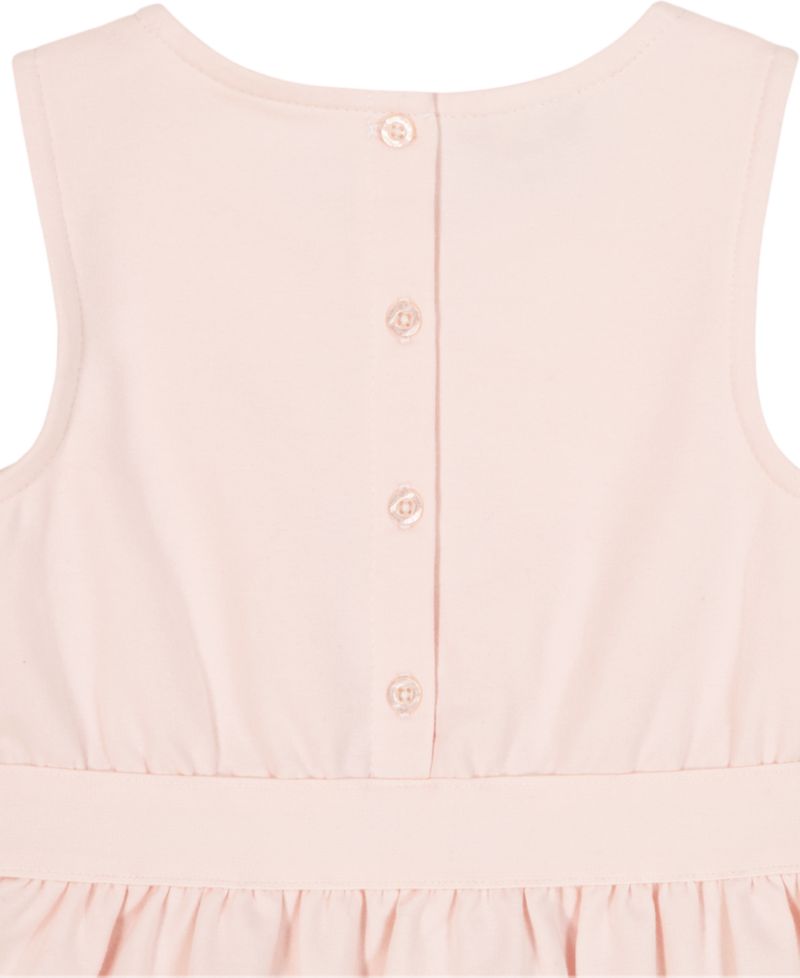 Baby Girls' Fit-and-Flare Knit Logo Dress with Diaper Cover