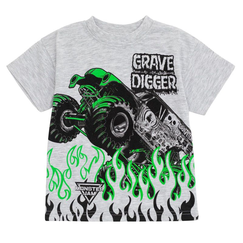 Boys Grave Digger T-Shirt and Shorts Outfit Set