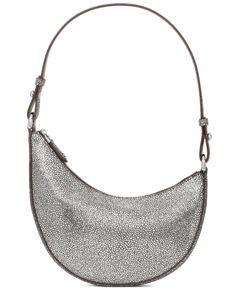 Metallic Dot Printed Small Shoulder Handbag
