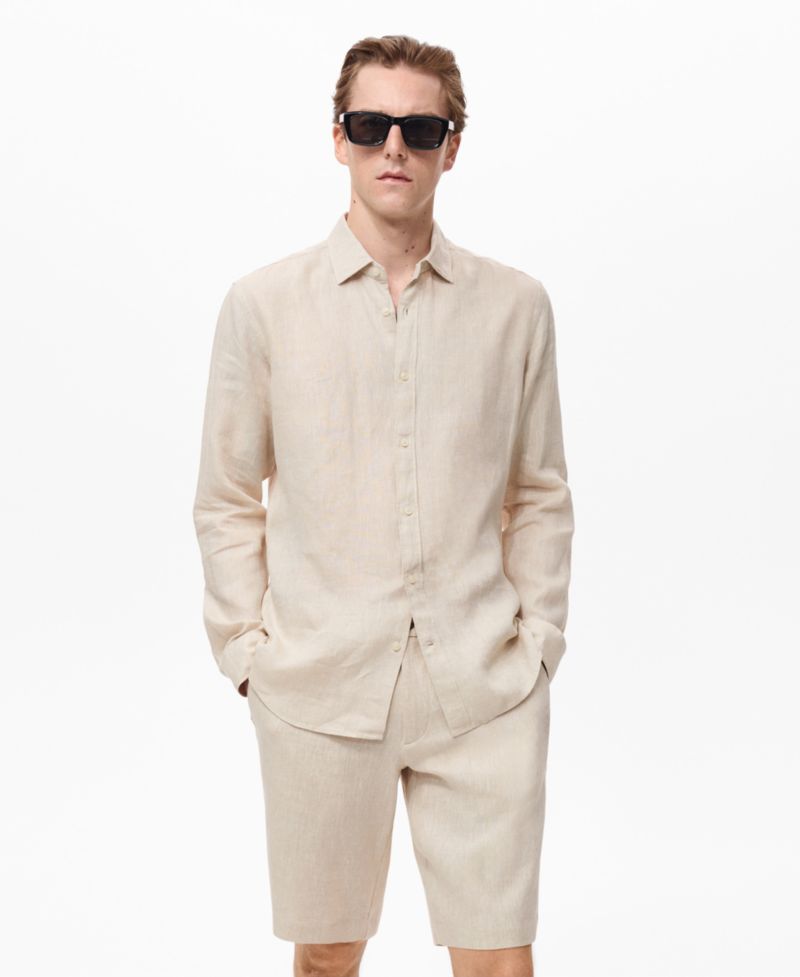 Men's Linen Long Sleeve Shirt
