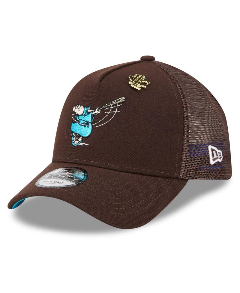 Men's Brown San Diego Padres 2025 Big League Chew A-Frame 9FORTY Adjustable Trucker Hat