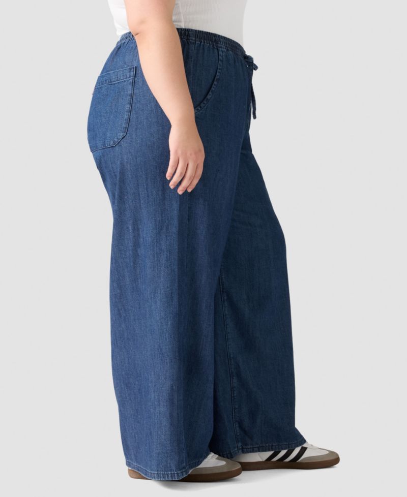 Plus Essential Wide-Leg Pants