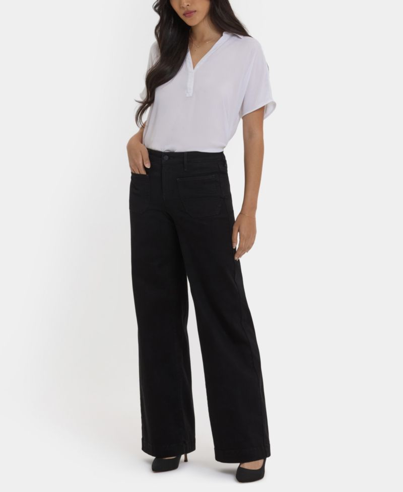 Women's Teresa Wide Leg Patch Pocket Jeans