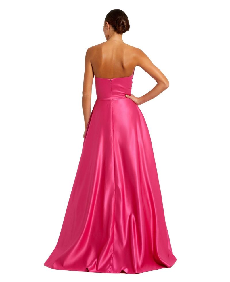 Women's Strapless A-Line Bow Ballgown