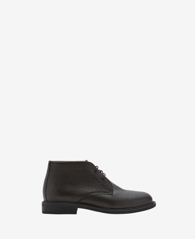 Men's Lace-Up Leather Ankle Boots