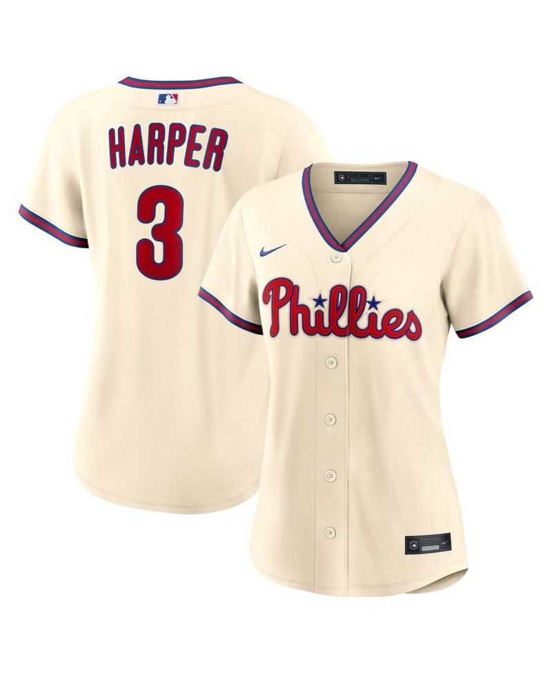 Women's Bryce Harper Cream Philadelphia Phillies Alternate Replica Jersey