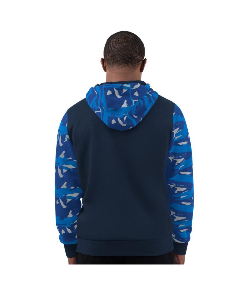 Men's Navy Seattle Seahawks Thursday Night Gridiron Vintage Logo Full-Zip Hoodie