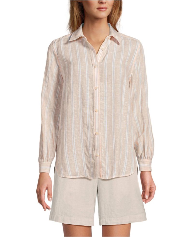 Women's Linen Long Sleeve Feminine Shirt
