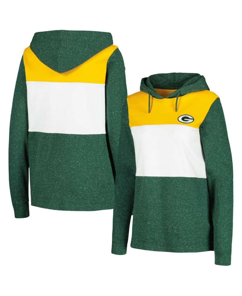 Women's Green Green Bay Packers Wicket Pullover Hoodie
