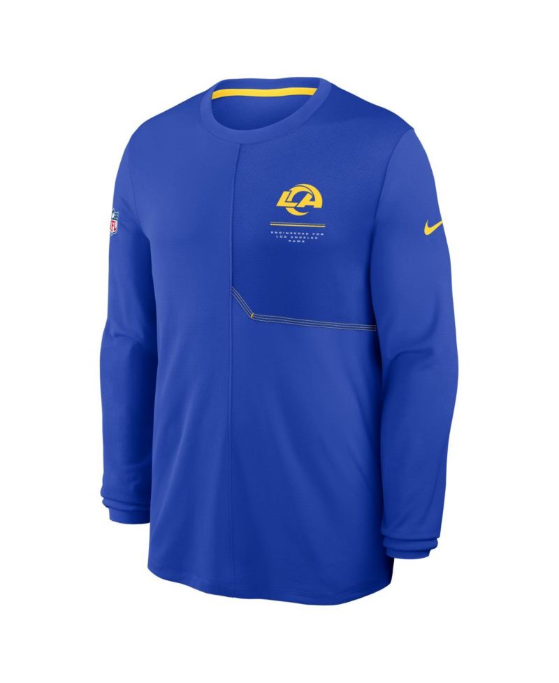 Men's Royal Los Angeles Rams Sideline Coaches UV Dri-FIT Long Sleeve T-Shirt