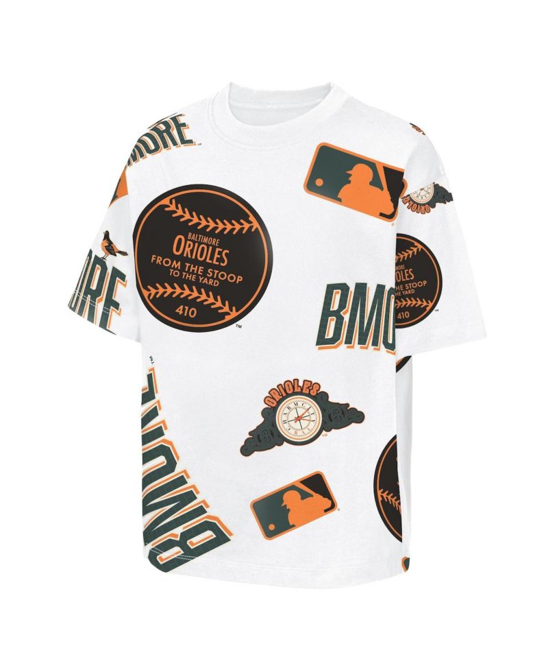 Big Boys and Girls White Baltimore Orioles 2026 City Connect Circus Catch T-Shirt
