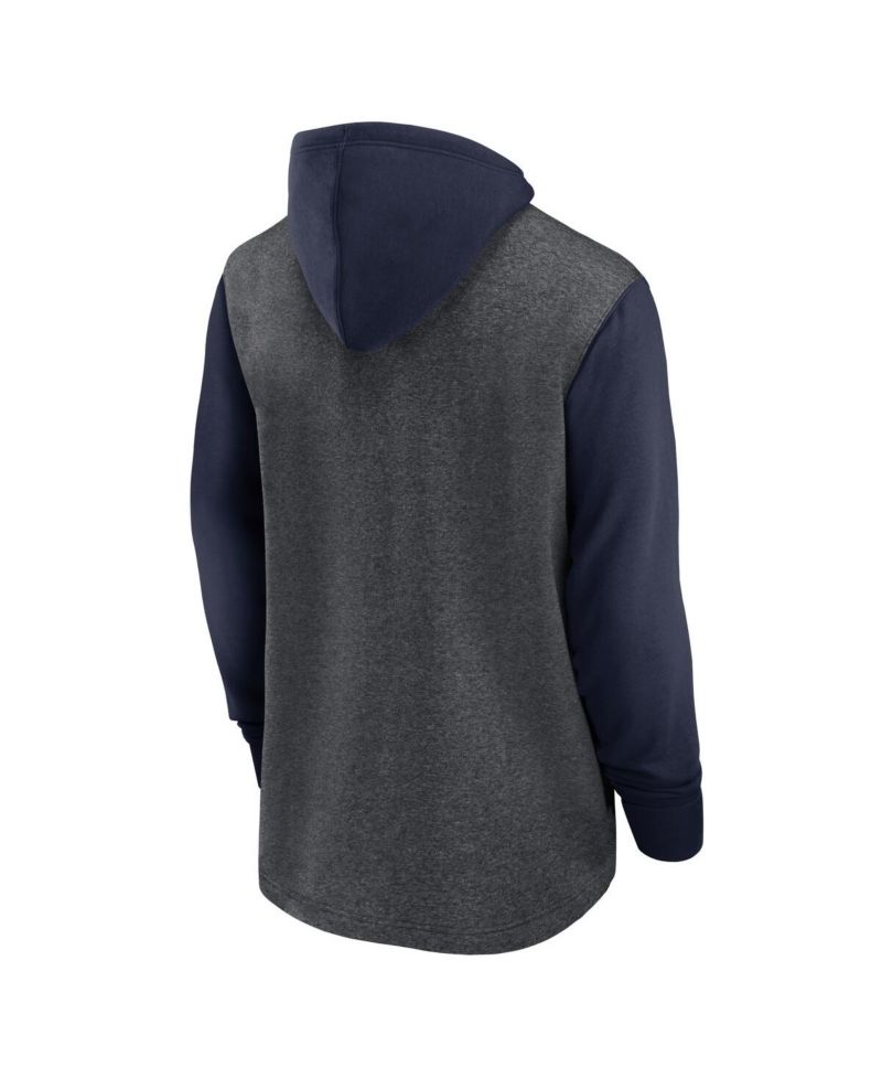 Men's Heathered Charcoal/Navy Tennessee Titans Surrey Legacy Pullover Hoodie
