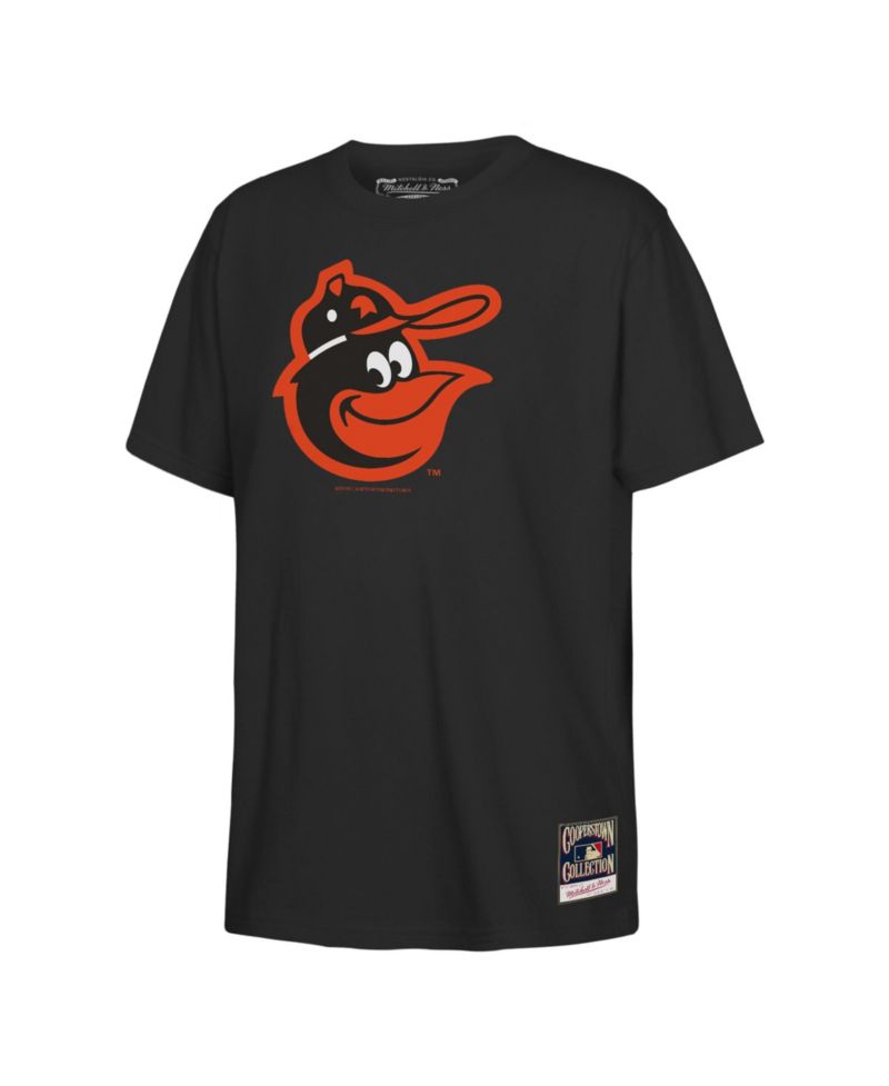 Big Boys and Girls Black Baltimore Orioles Retro Logo T-Shirt