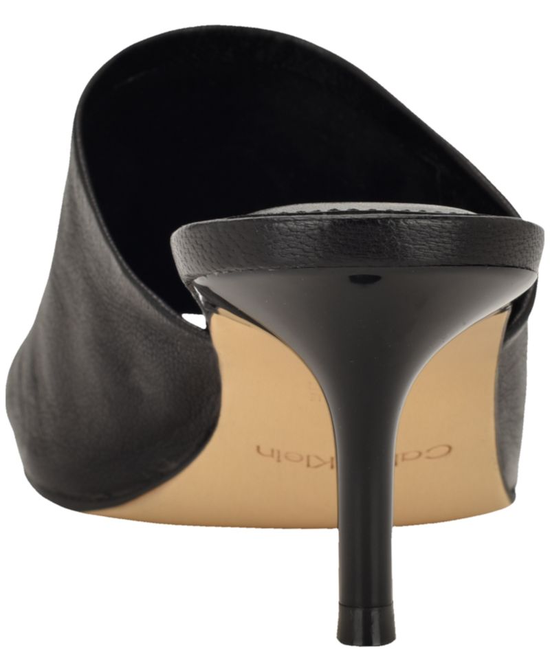 Women's Chaney Leather Slip-On Kitten Heel Dress Sandals