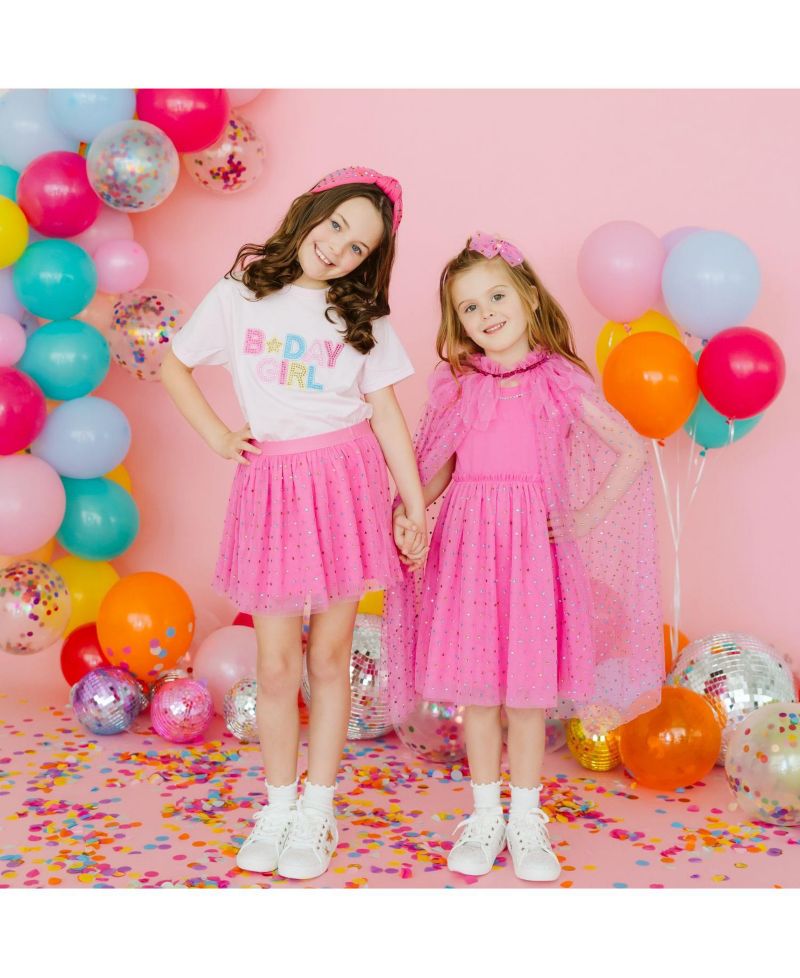 Girls Raspberry Rhinestone Cape
