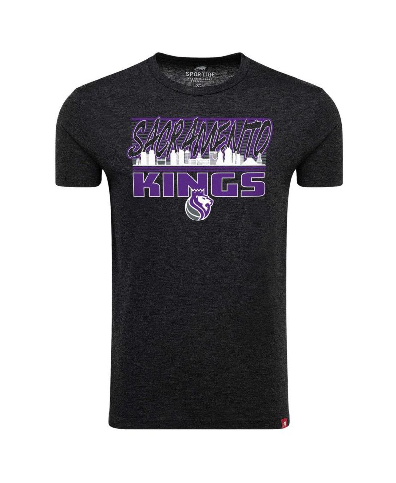 Men's and Women's Heather Black Sacramento Kings Comfy Super Soft Tri-Blend T-Shirt