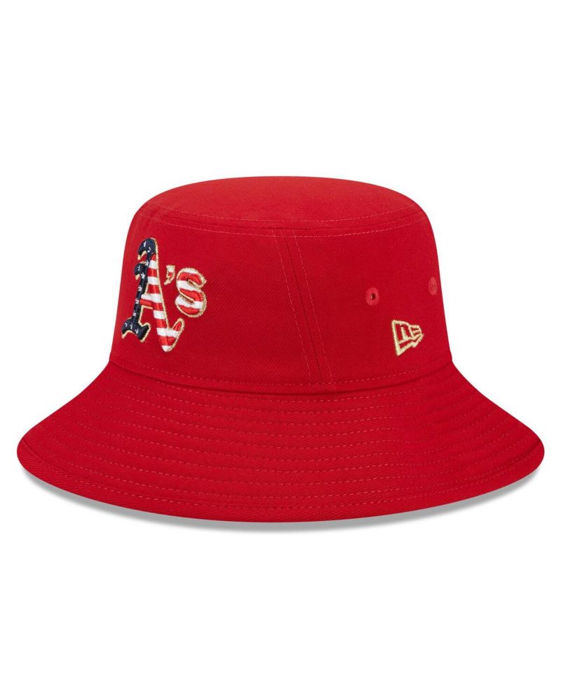 Men's Red Oakland Athletics 2023 Fourth of July Bucket Hat