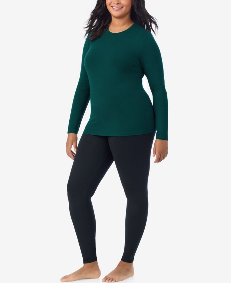 Plus Size Softwear Stretch Long-Sleeve Crewneck Top