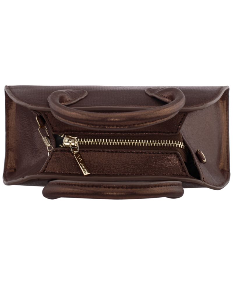 Ainsley Metallic Small Bowling Shoulder Handbag