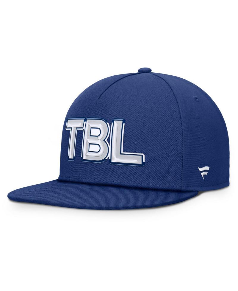 Men's Blue Tampa Bay Lightning Authentic Pro Rink Team Code Snapback Hat