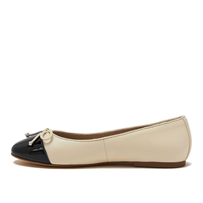 Women's Essential Leather Cap Toe Ballet Flats