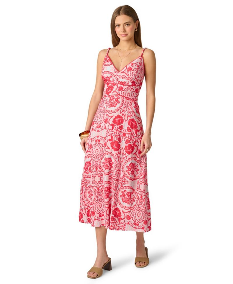 Women's V-Neck Midi Dress