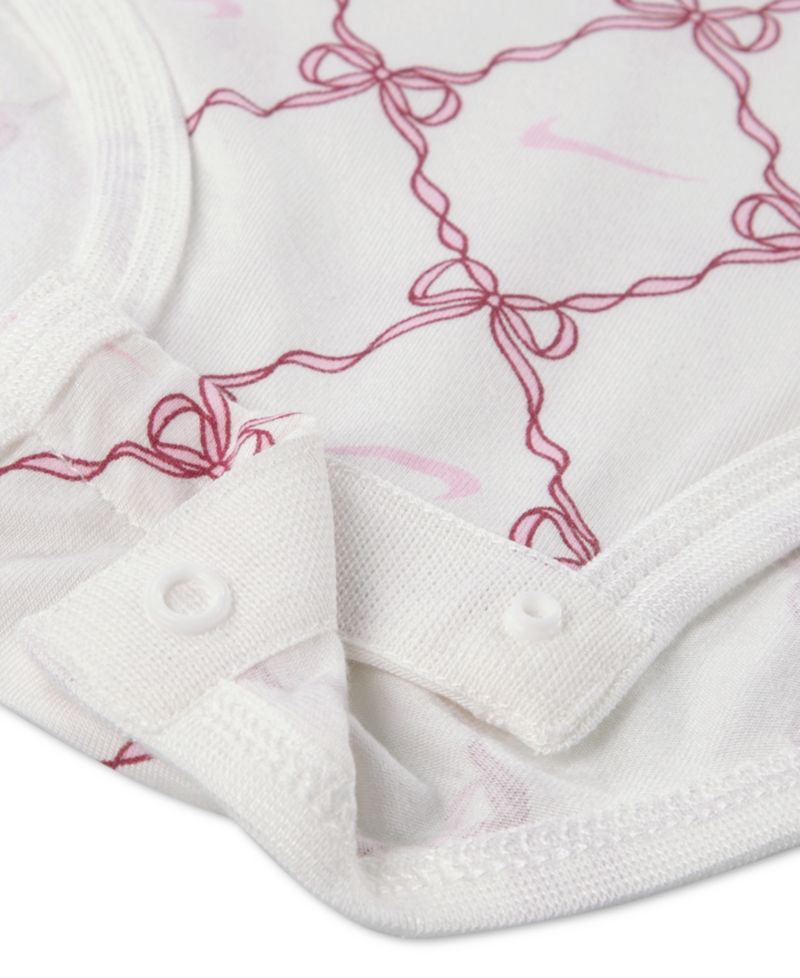 Baby Girls' Long-Sleeve Bow-Print Bodysuit, Pants and Headband, 3-Piece Set