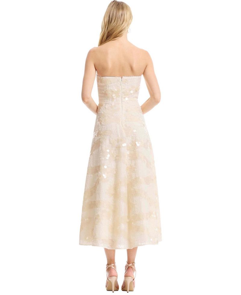 Women's Kailyn Strapless Sequin Floral Midi Dress