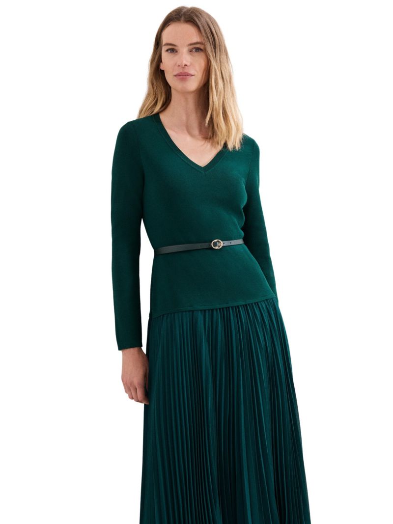 Women's Kai Knit V-Neck Midi Dress