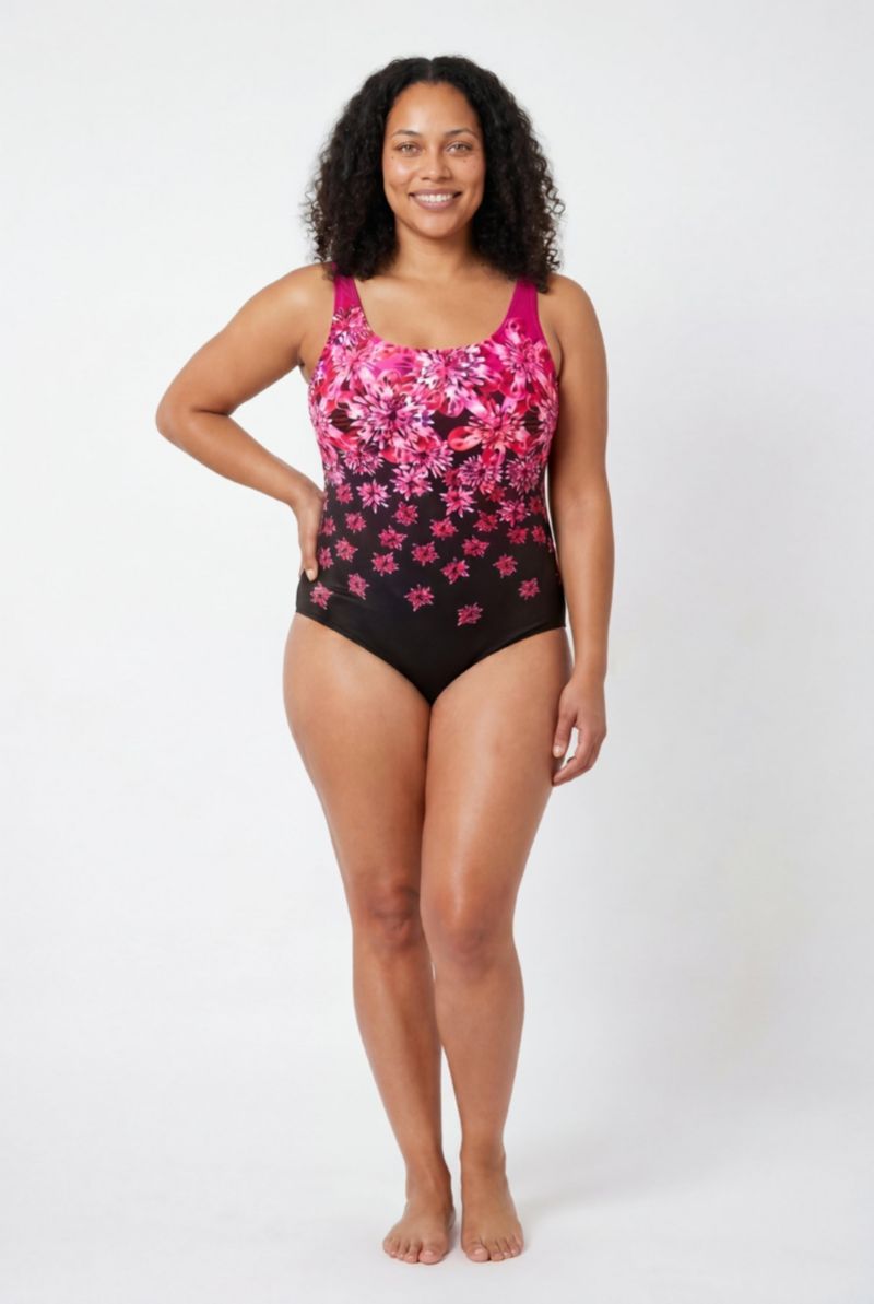 Women's Chlorine Resistant Tank One Piece Swimsuit