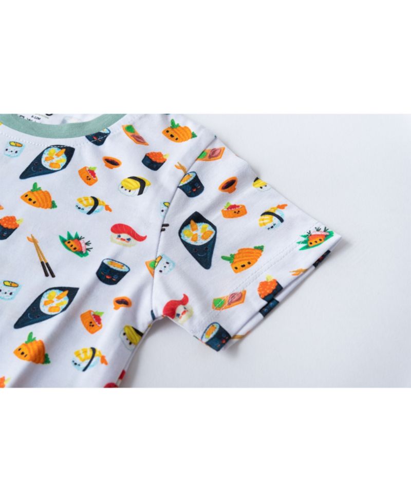 Baby Boys or Baby Girls Printed Short Sleeved Pajamas, 2 Piece Set