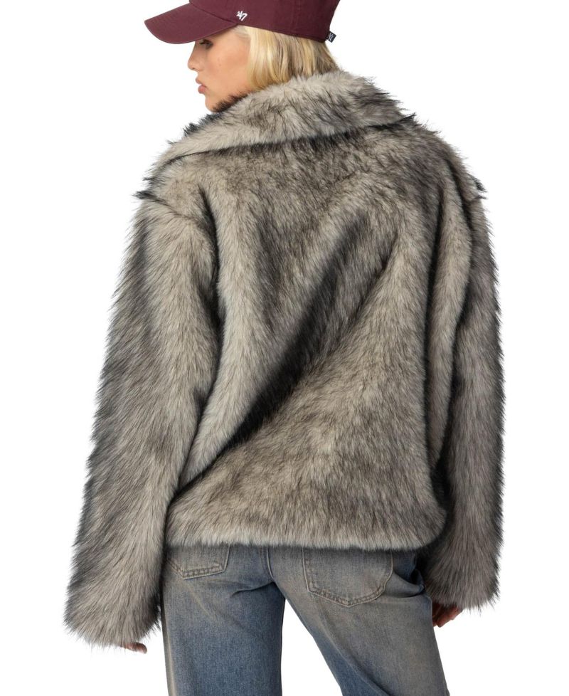 Women's Mob Wife Faux Fur Jacket