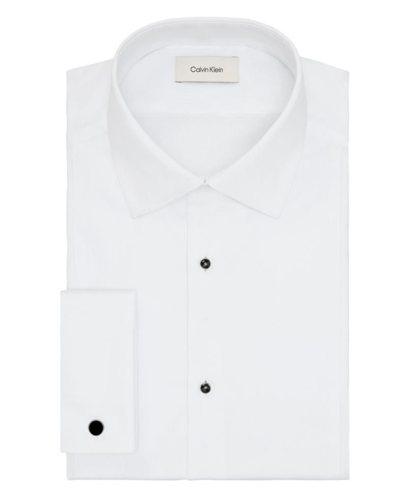 Calvin Klein Men's Tailored Occasion Tuxedo Shirt, Slim Fit