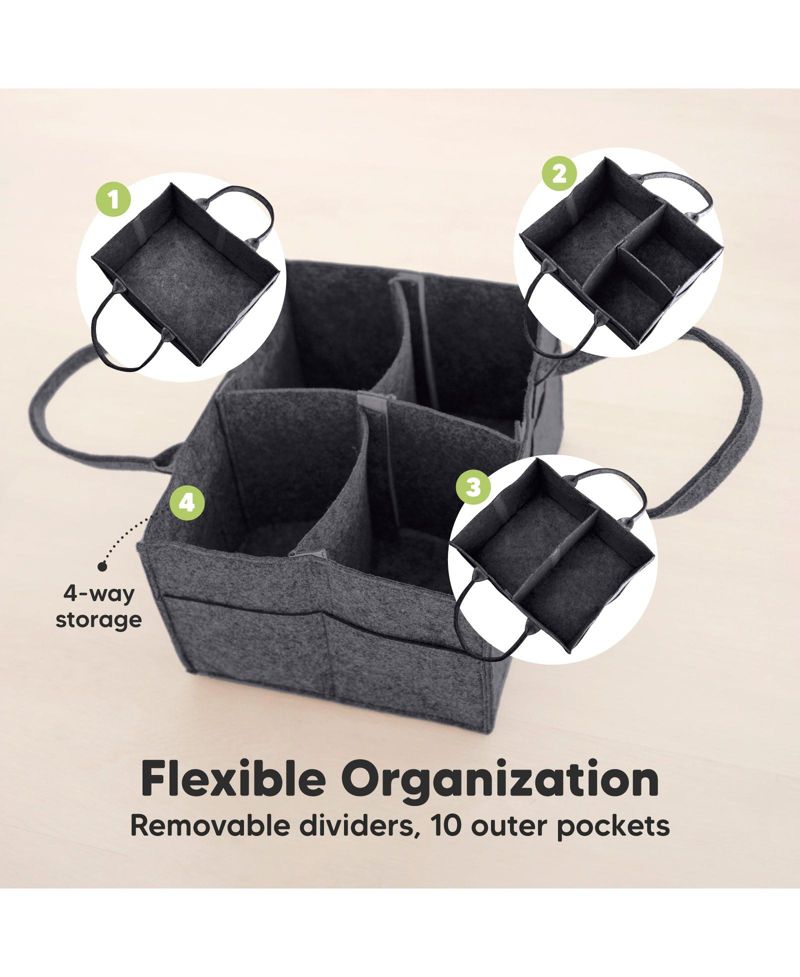 Original Baby Diaper Caddy Organizer, Large Storage Caddy Organizer for Nursery, Changing Table