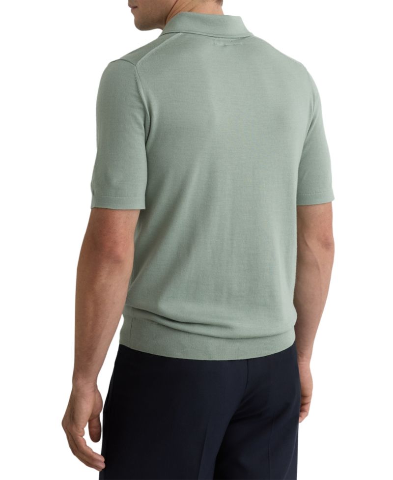 Men's Albion Merino-Wool Slim-Fit Embroidered Logo Polo Shirt