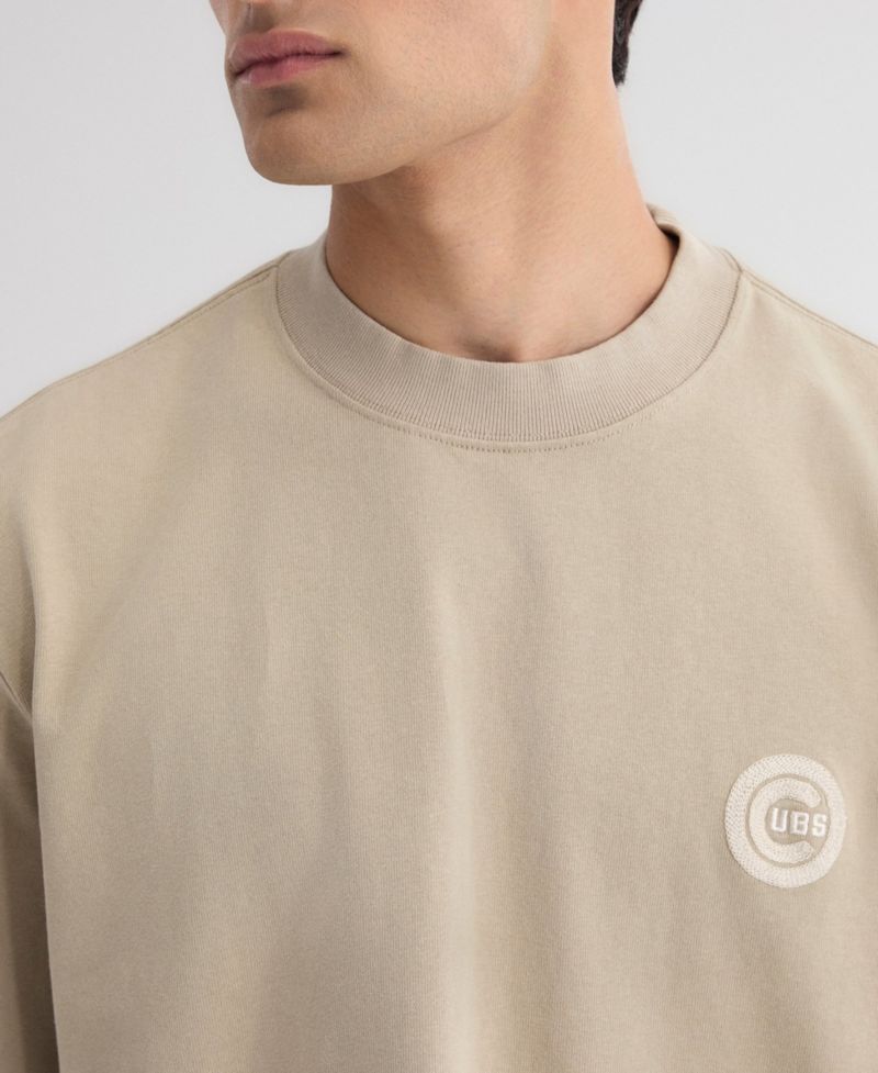 Men's Sepia Tint Chicago Cubs Iconic Heavyweight T-Shirt