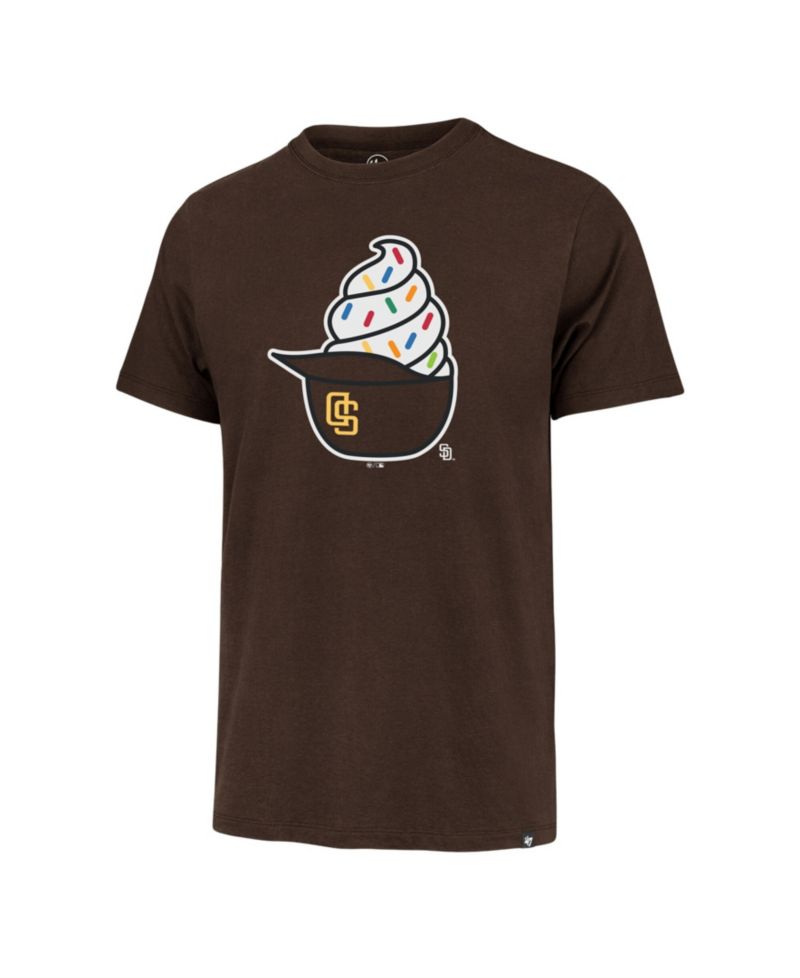 Men's Brown San Diego Padres Ice Cream Helmet Franklin T-Shirt