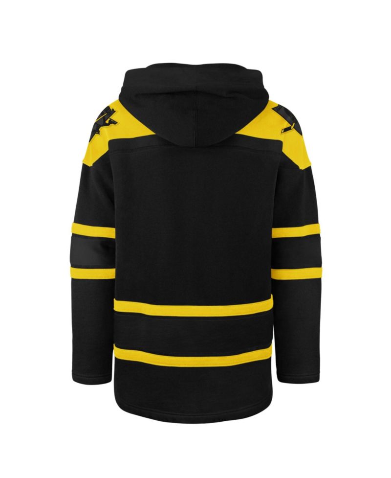 Men's '47 Black Pittsburgh Penguins Fall Color Pop Lacer Hoodie