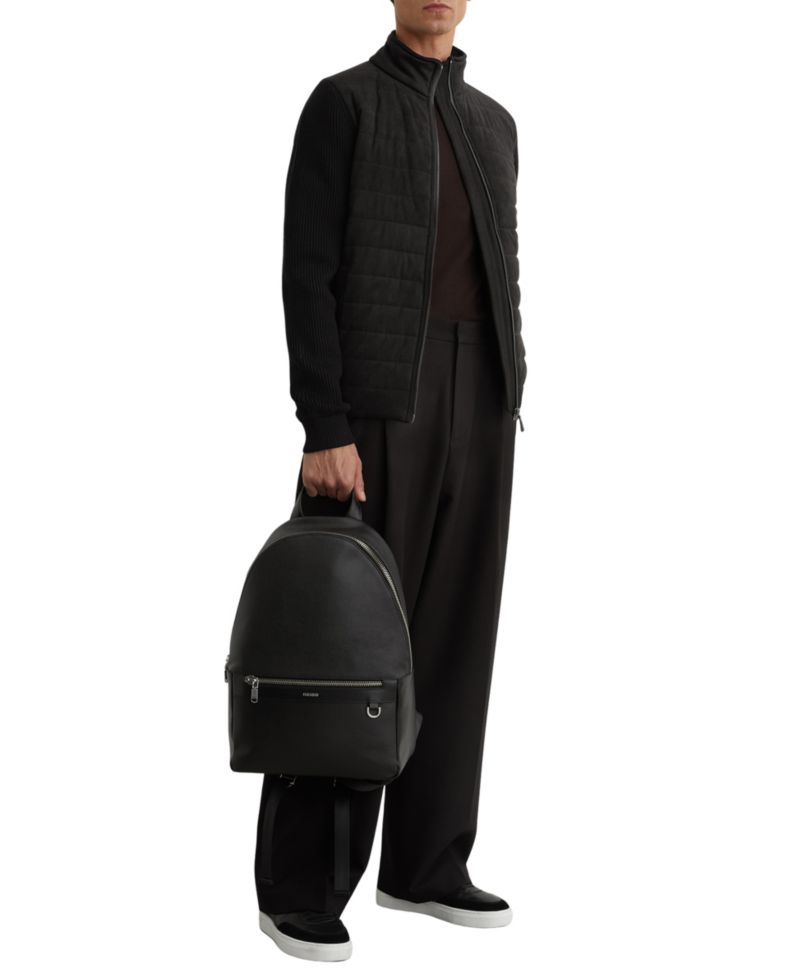 Men's Bram Zip Through Funnel Quilted Hybrid Jacket
