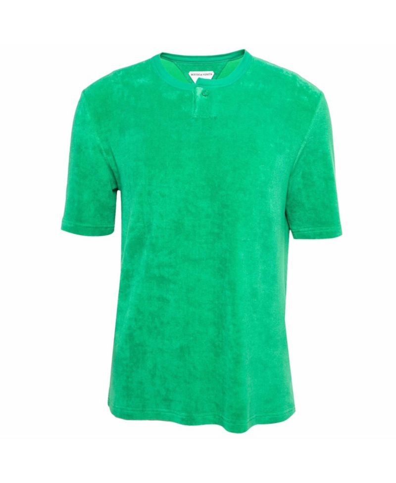 Women's Terry Cotton Henley T-Shirt