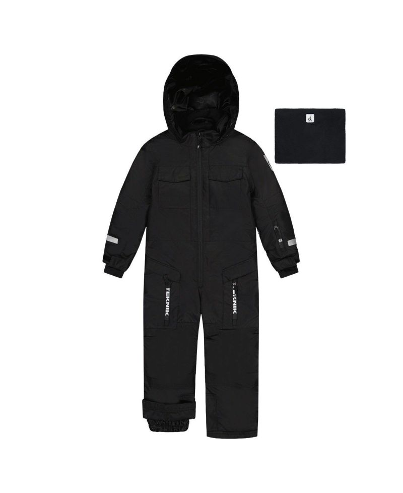 Little and Big Unisex ( 6 to 14 ) One Piece Teknik Snowsuit