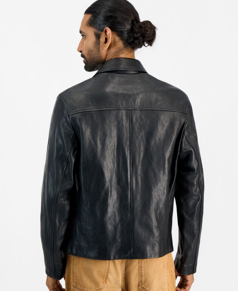 HUGO by Men's Liro Leather Jacket