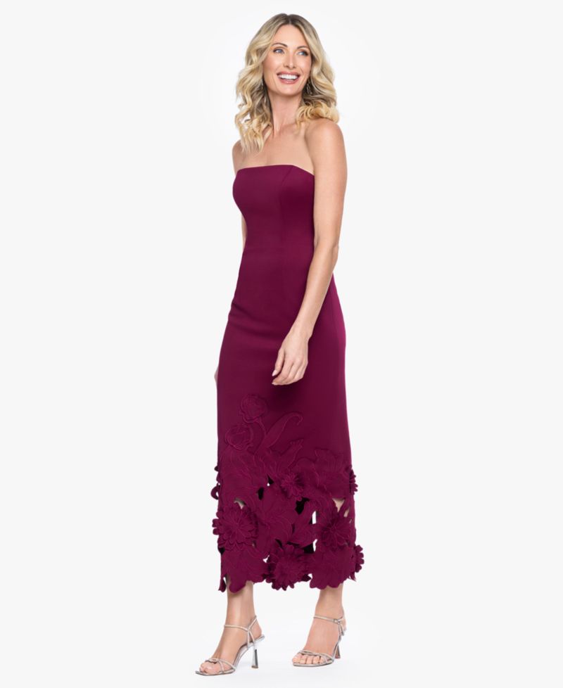 Women's Strapless Fitted Column Gown